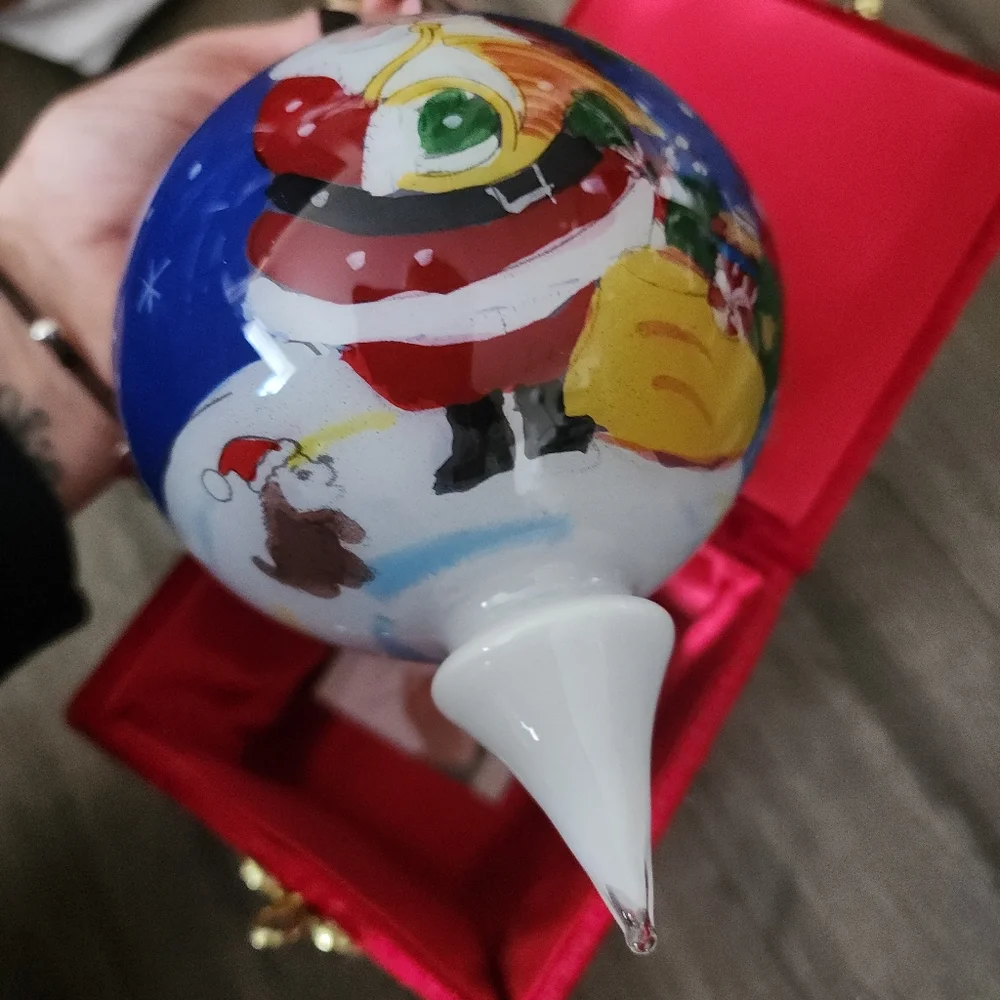 Le Bien Pier 1 Christmas 2012 Ornament New in Box Santa Instrument